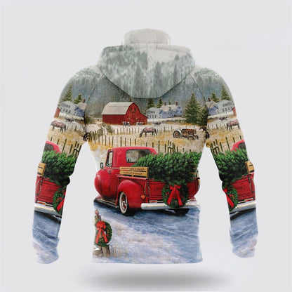 Christmas 3D Hoodie, Bernese Mountain Dog Merry Christmas All Over Print 3D Hoodie