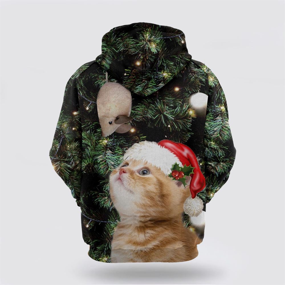 Christmas 3D Hoodie, Cat Christmas All Over Print 3D Hoodie