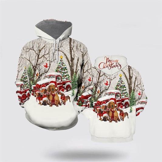 Christmas 3D Hoodie, Dog Merry Christmas All Over Print 3D Hoodie