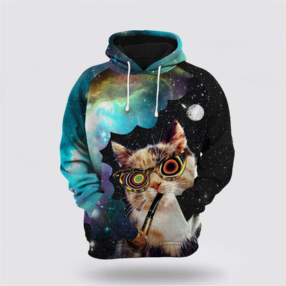 Christmas 3D Hoodie, High Cat All Over Print 3D Hoodie