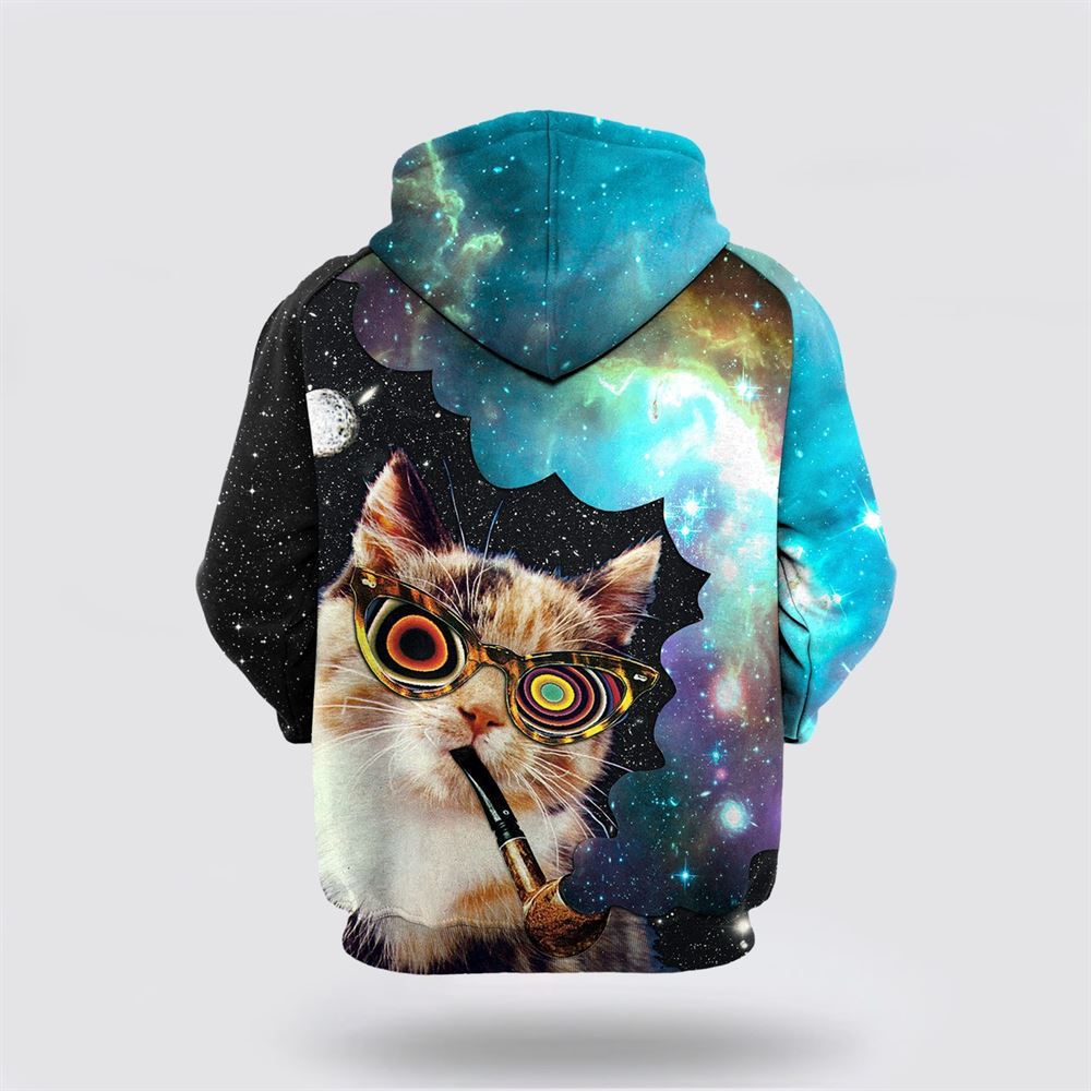 Christmas 3D Hoodie, High Cat All Over Print 3D Hoodie