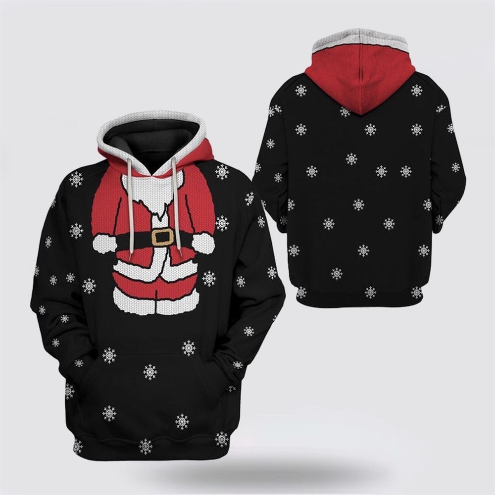 Christmas 3D Hoodie, Santa Claus Christmas 1 All Over Print 3D Hoodie