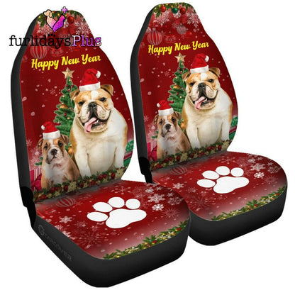 Christmas Car Seat Covers, Christmas Bulldogs Car Seat Covers Custom Car Interior Accessories