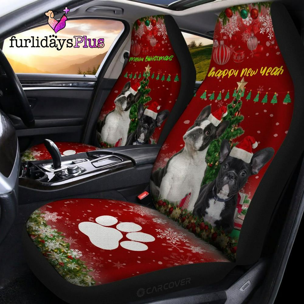 Christmas Car Seat Covers, French Bulldogs Christmas Dog Car Seat Covers