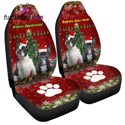 Christmas Car Seat Covers, French Bulldogs Christmas Dog Car Seat Covers