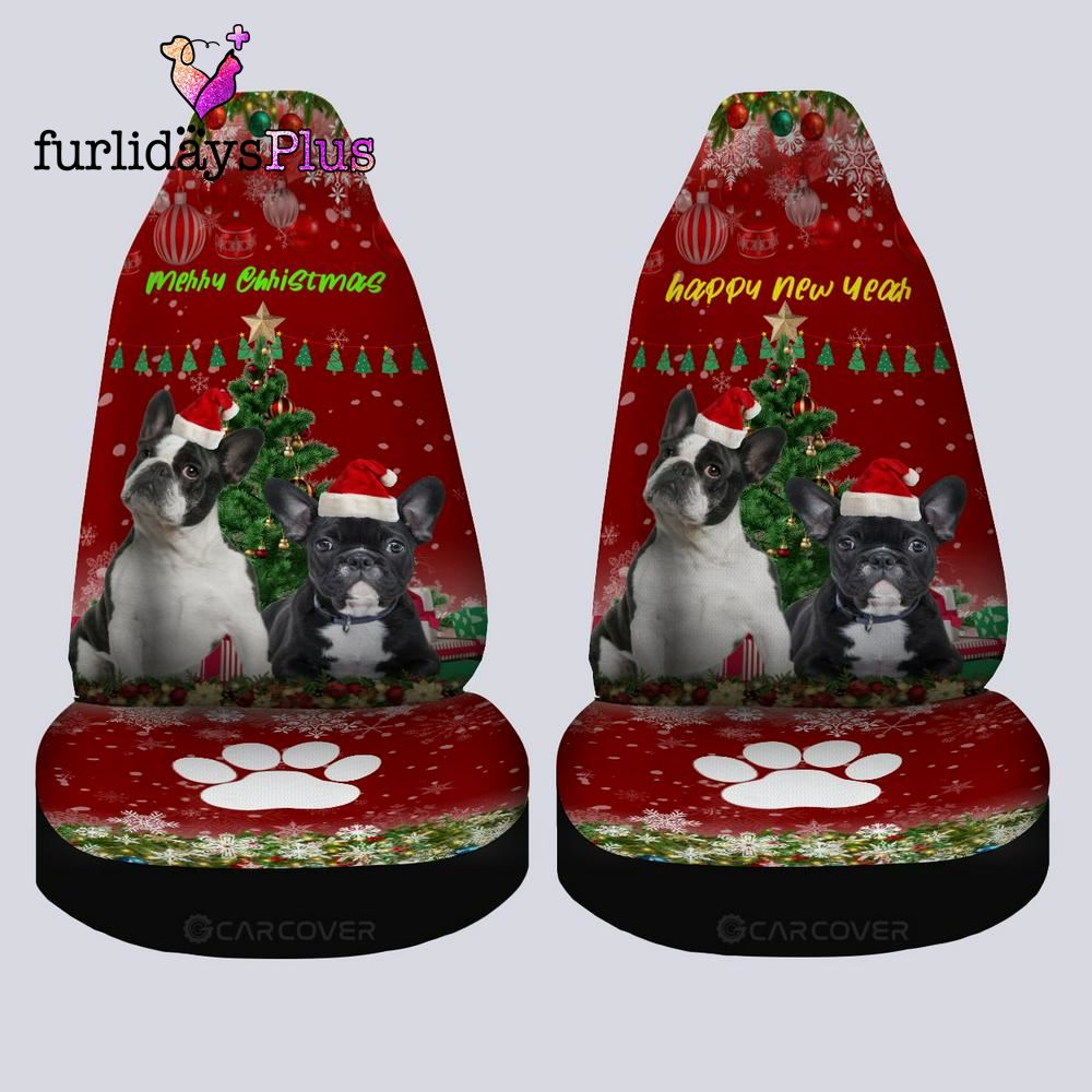 Christmas Car Seat Covers, French Bulldogs Christmas Dog Car Seat Covers