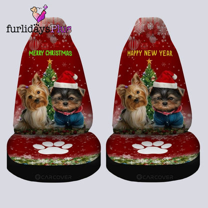 Christmas Car Seat Covers, Yorkshire Terriers Dog Car Seat Covers