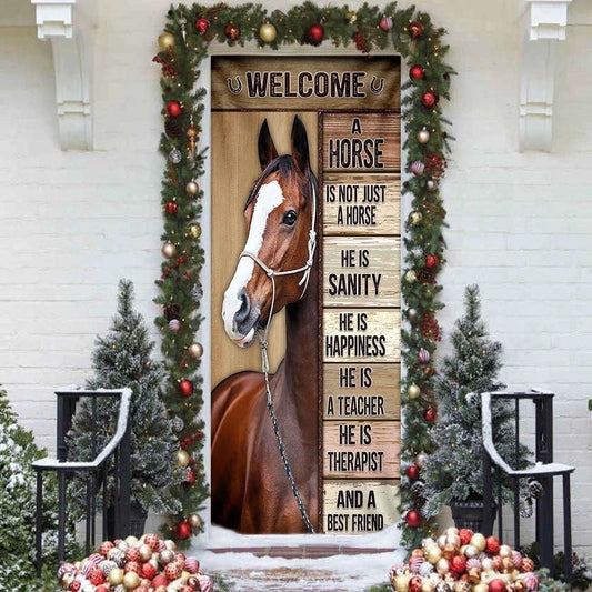 Christmas Door Cover, A Horse Is Not Just A Horse Door Cover Christmas Home Derco Gift, Xmas Door Covers