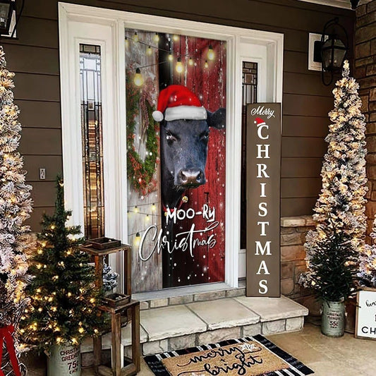 Christmas Door Cover, Angus Moory Christmas Door Cover, Front Door Christmas Cover, Xmas Door Covers