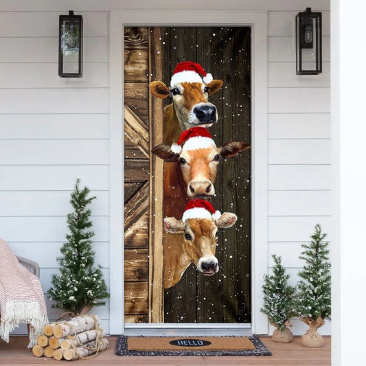 Christmas Door Cover, Cattle Door Cover, Unique Gifts Doorcover, Housewarming Gifts, Xmas Door Covers