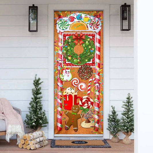 Christmas Door Cover, Christmas Ginger Bread Door Cover, Door Christmas Cover, Xmas Door Covers
