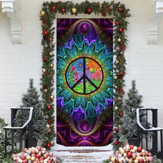 Christmas Door Cover, Christmas Hippie Christmas Door Covers,Front Door Cover, Xmas Door Covers