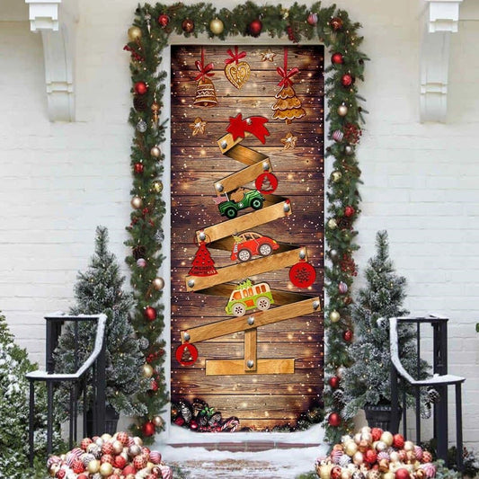 Christmas Door Cover, Christmas Tree Door Cover Memories, Door Christmas Cover, Xmas Door Covers