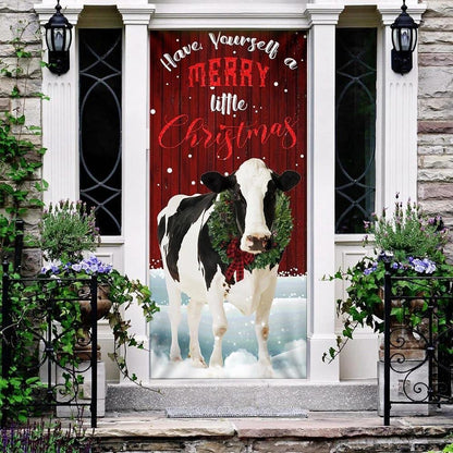 Christmas Door Cover, Merrry Christmas Cattle Door Cover, Xmas Door Covers