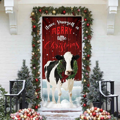 Christmas Door Cover, Merrry Christmas Cattle Door Cover, Xmas Door Covers