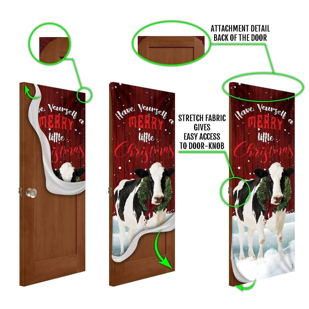 Christmas Door Cover, Merrry Christmas Cattle Door Cover, Xmas Door Covers