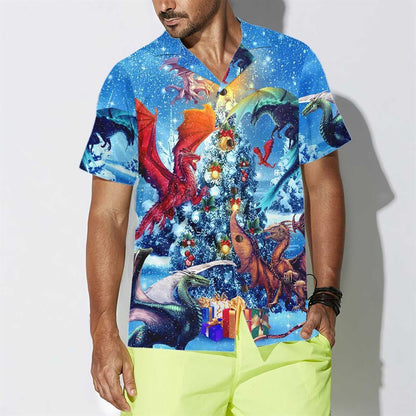 Christmas Dragons Reunion Christmas Hawaiian Shirt, Xmas Hawaiian Shirts