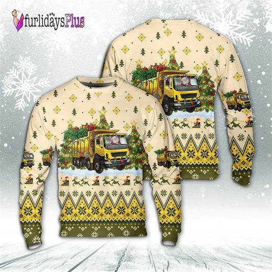 Christmas Dump Truck With Santa Ugly Christmas Sweater For Men And Women, Christmas Gift, Christmas Winter Fashion