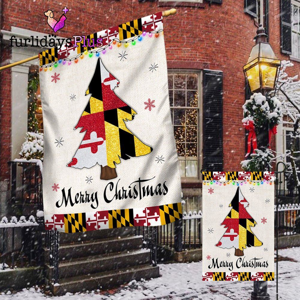 Christmas Flag, Maryland Christmas Flag Christmas Tree Maryland Christmas Decoraa