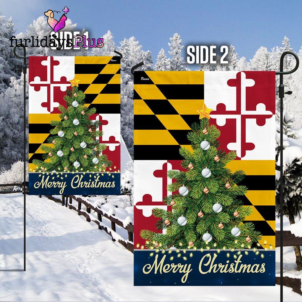 Christmas Flag, Maryland Merry Christmas Flag