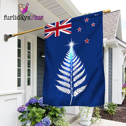 Christmas Flag, New Zealand Silver Fern Christmas Tree Flag