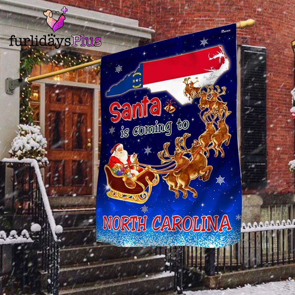 Christmas Flag, North Carolina Christmas Flag Santa Is Coming To North Carolina