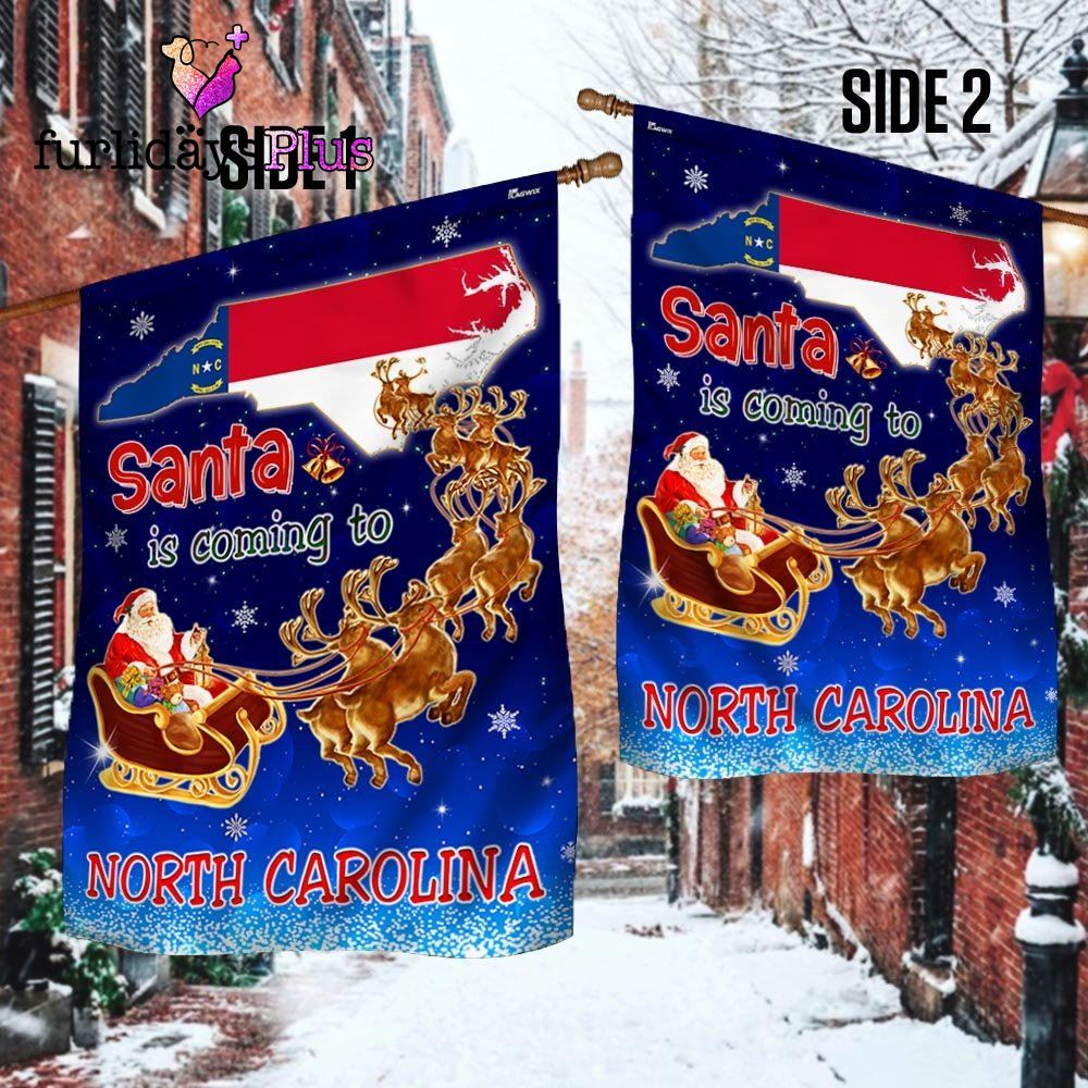 Christmas Flag, North Carolina Christmas Flag Santa Is Coming To North Carolina