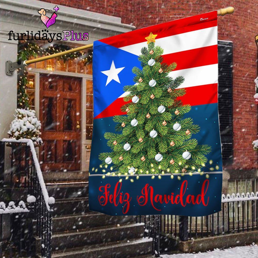 Christmas Flag, Puerto Rico Feliz Navidad Flag