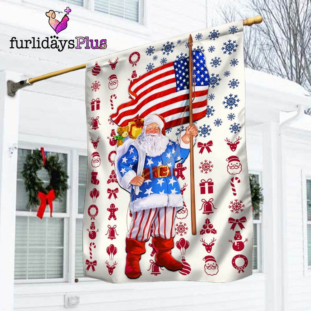 Christmas Flag, Santa Claus Christmas American Flag – Furlidays Plus