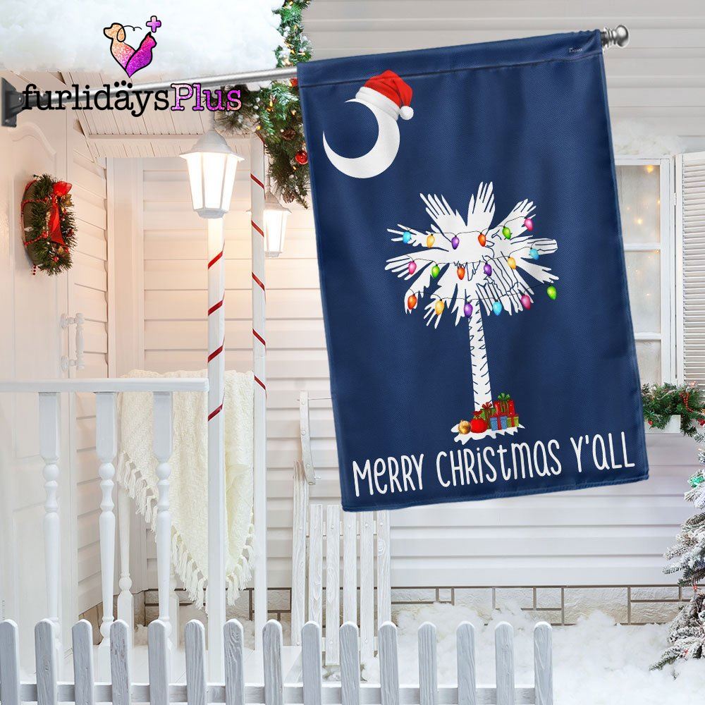 Christmas Flag, South Carolina Christmas Flag Merry Christmas Y'all