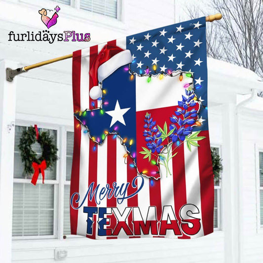 Christmas Flag, Texas Christmas State Merry Texmas Bluebonnet American Flag