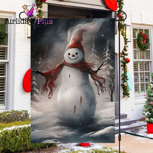 Christmas Flag, Winters Whisper The Mystical Snowman Snowman Xmas Garden Flag