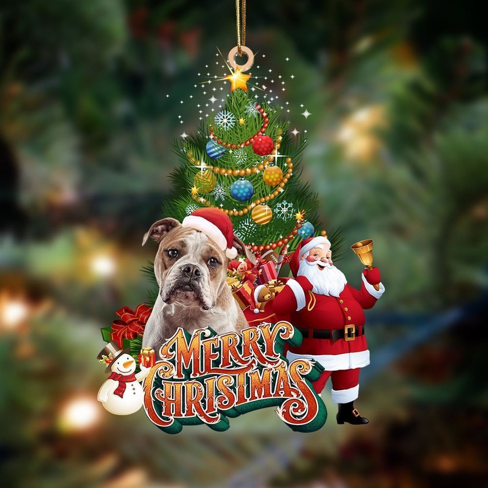 Christmas Ornaments, American Bulldog Christmas Tree And Dog Hanging Christmas Ornaments, Christmas Ornaments 2023