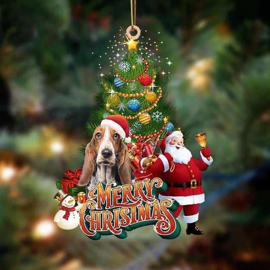 Christmas Ornaments, Basset Hound Christmas Tree And Dog Hanging Christmas Ornaments, Christmas Ornaments 2023