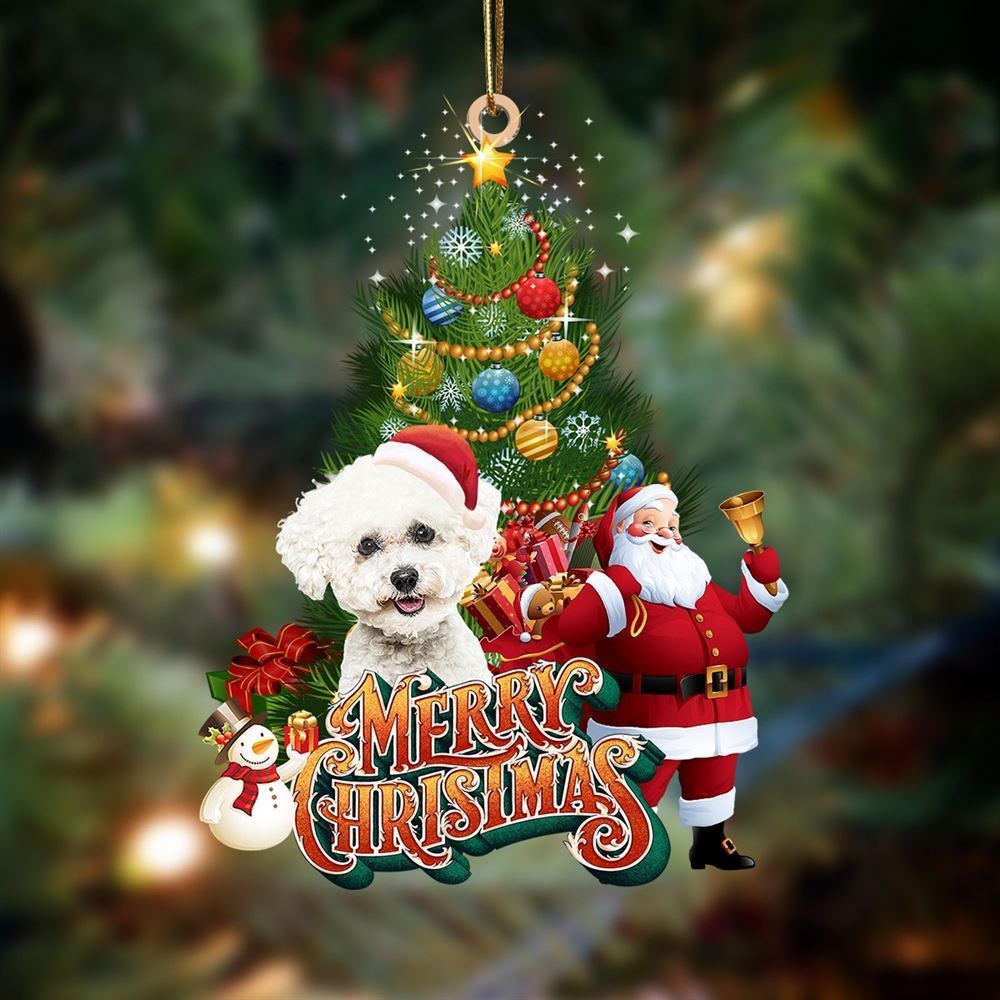 Christmas Ornaments, Bichon Frise Christmas Tree And Dog Hanging Christmas Ornaments, Christmas Ornaments 2023