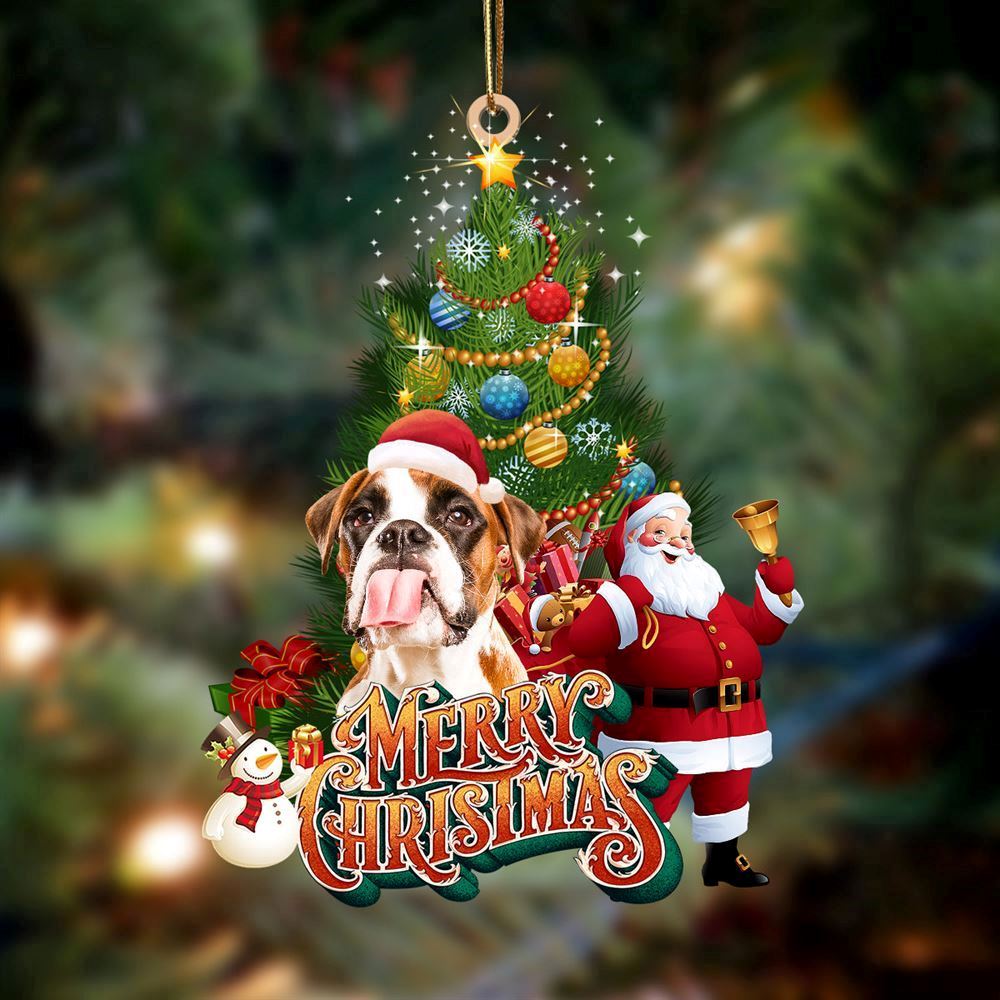 Christmas Ornaments, Boxer 2 Christmas Tree And Dog Hanging Christmas Ornaments, Christmas Ornaments 2023