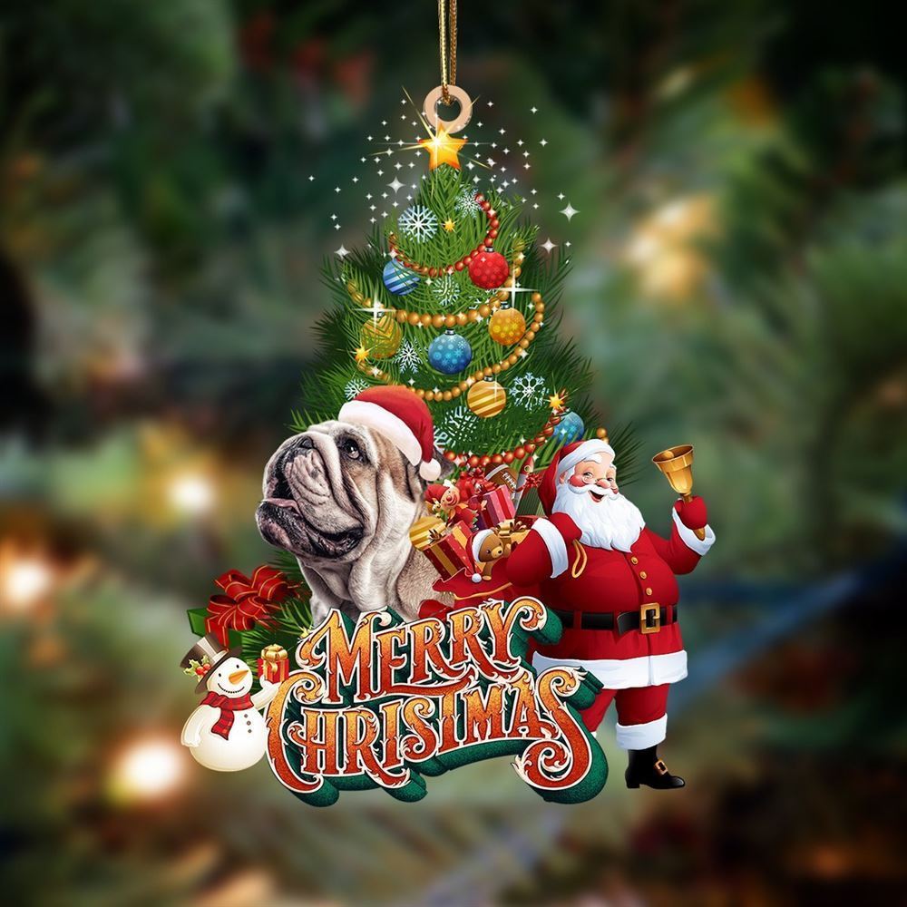 Christmas Ornaments, English Bulldog Christmas Tree And Dog Hanging Christmas Ornaments, Christmas Ornaments 2023