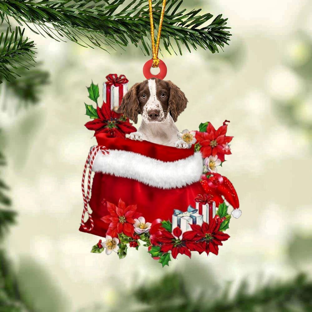 Christmas Ornaments, English Springer Spaniel Gift Bag Christmas Ornaments, Christmas Ornaments 2023