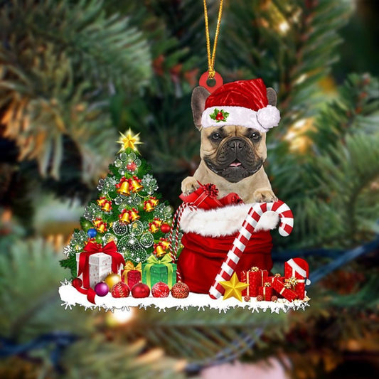 Christmas Ornaments, French Bulldog Gift Bag Merry Christmas Ornaments, Christmas Ornaments 2023