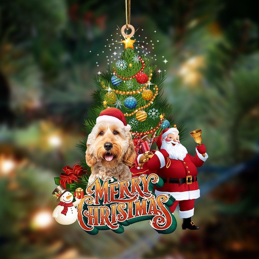 Christmas Ornaments, Goldendoodle 2 Christmas Tree And Dog Hanging Christmas Ornaments, Christmas Ornaments 2023