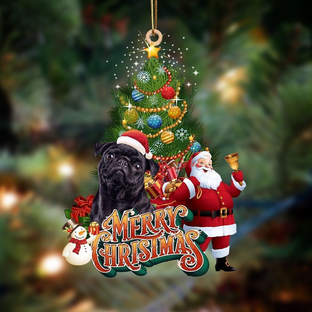 Christmas Ornaments, Pug Bla Christmas Tree And Dog Hanging Christmas Ornaments, Christmas Ornaments 2023