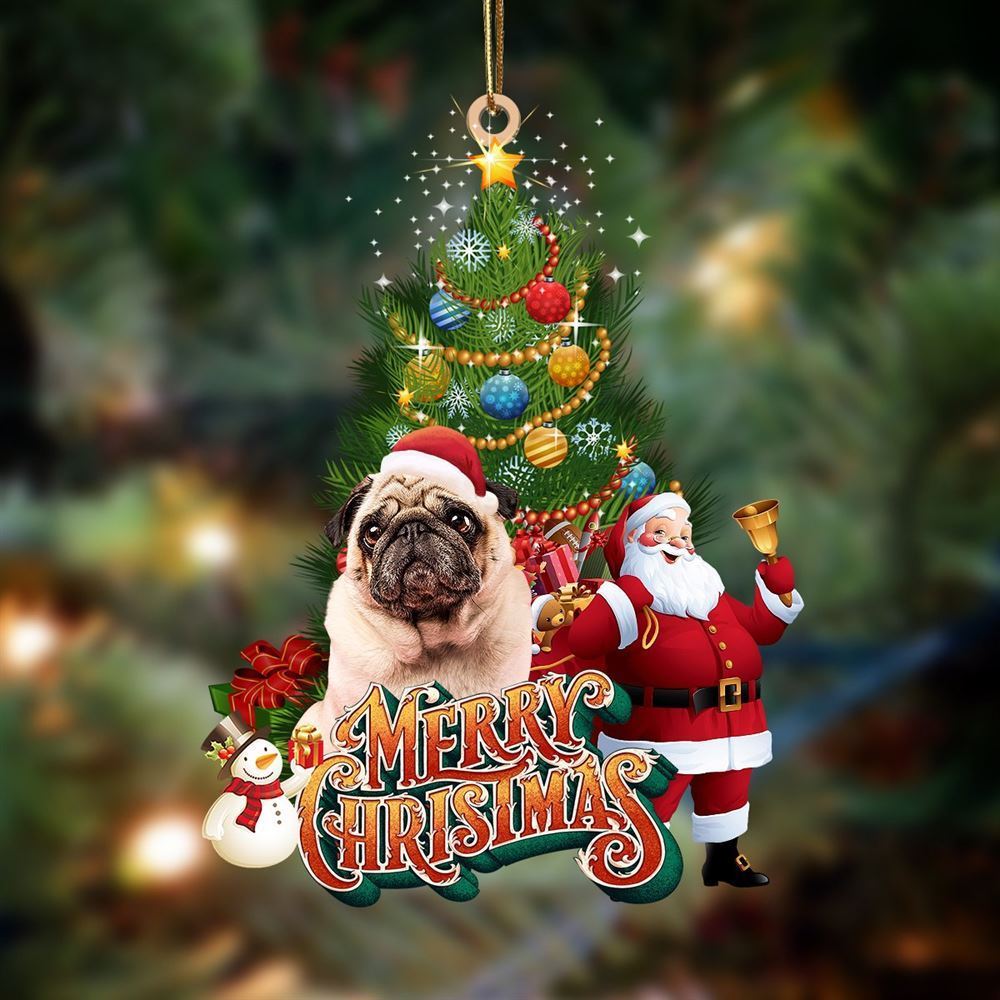 Christmas Ornaments, Pug Christmas Tree And Dog Hanging Christmas Ornaments, Christmas Ornaments 2023