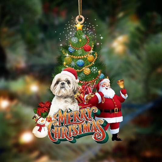 Christmas Ornaments, Shih Tzu 2 Christmas Tree And Dog Hanging Christmas Ornaments, Christmas Ornaments 2023