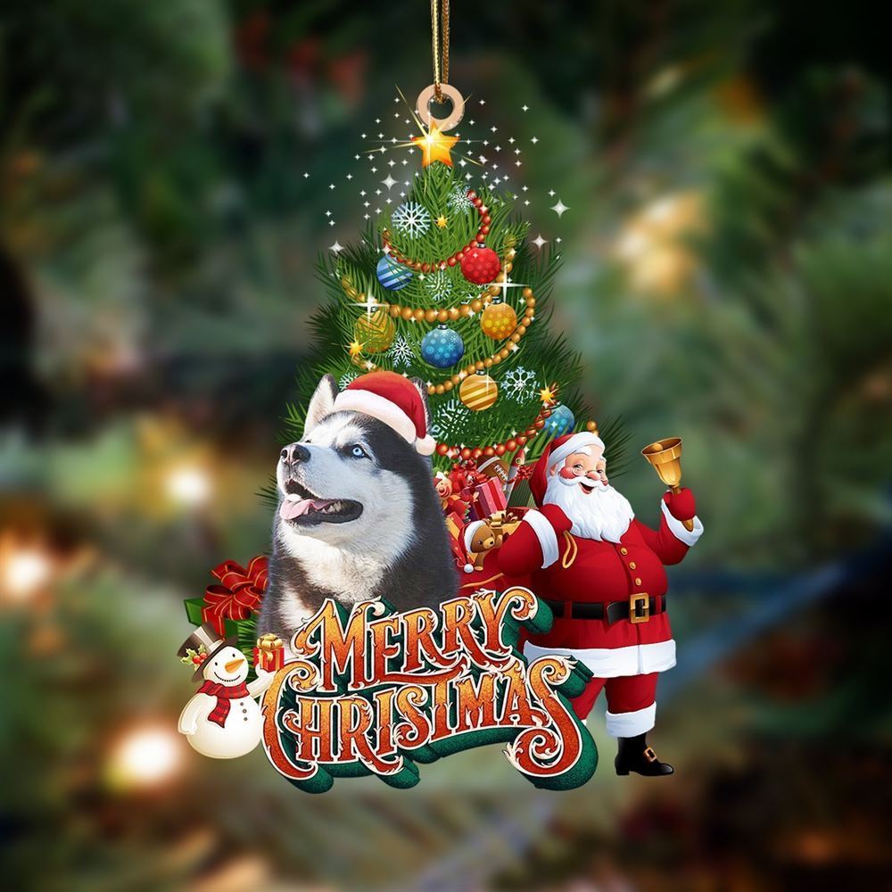 Christmas Ornaments, Siberian Husky Christmas Tree And Dog Hanging Christmas Ornaments, Christmas Ornaments 2023