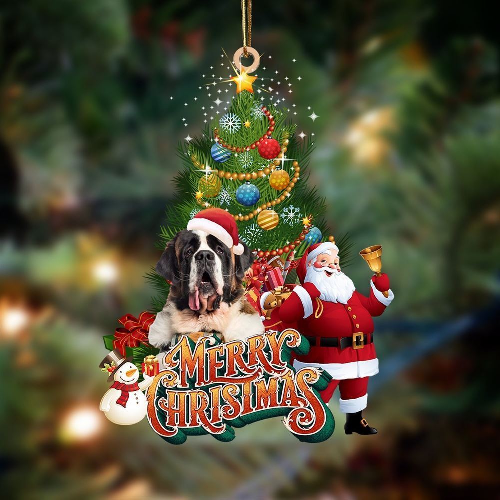 Christmas Ornaments, St Bernard Christmas Tree And Dog Hanging Christmas Ornaments, Christmas Ornaments 2023