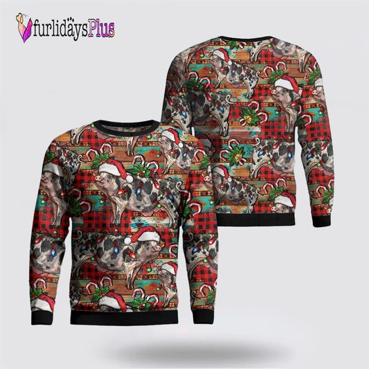 Christmas Pig Aztec With Christmas Ornaments Ugly Christmas Sweater, Christmas Gift, Christmas Winter Fashion, Farmers Sweater