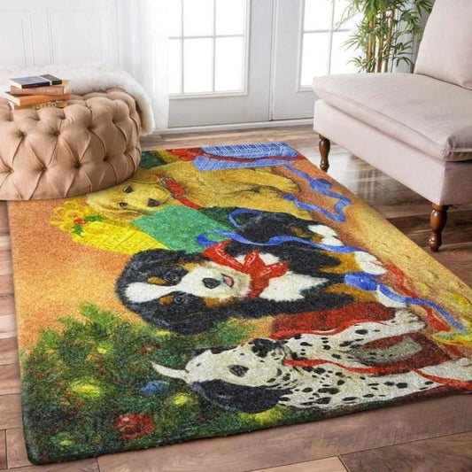 Christmas Rugs, Bell Jubilee With Christmas Dog Limited Edition Rug, Christmas Floor Mats