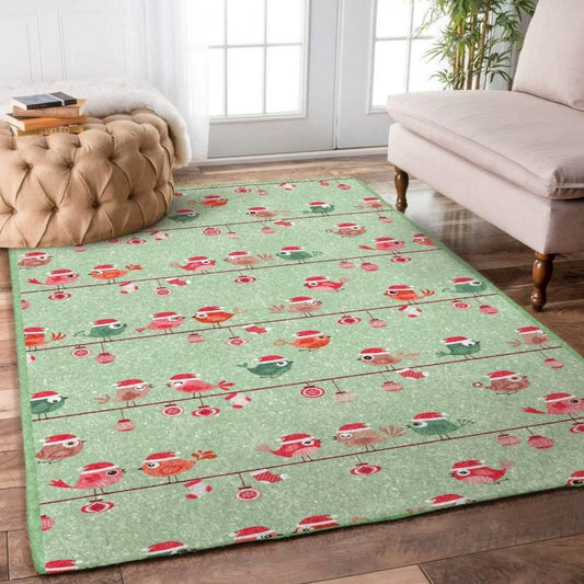 Christmas Rugs, Birds Christmas Limited Edition Rug, Christmas Floor Mats