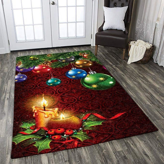 Christmas Rugs, Charming Cottage With Christmas Limited Edition Rug, Christmas Floor Mats