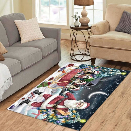 Christmas Rugs, Christmas Bernedoodle Limited Edition Rug, Christmas Floor Mats